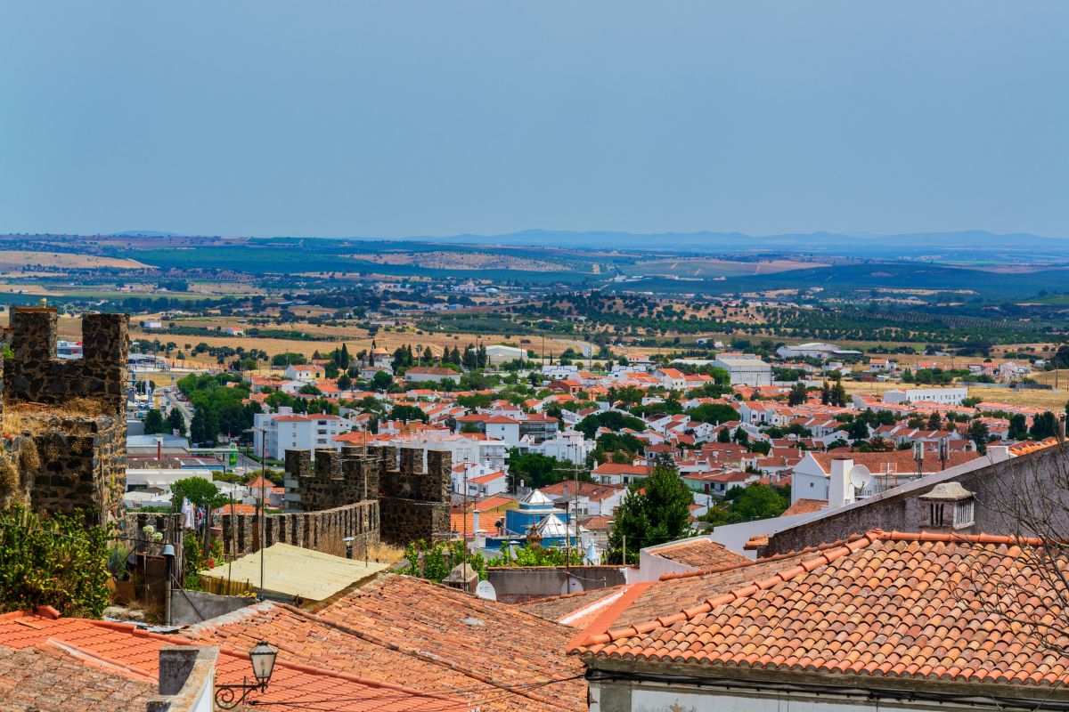 Panorâma da cidade de Beja, no Alentejo, Portugal