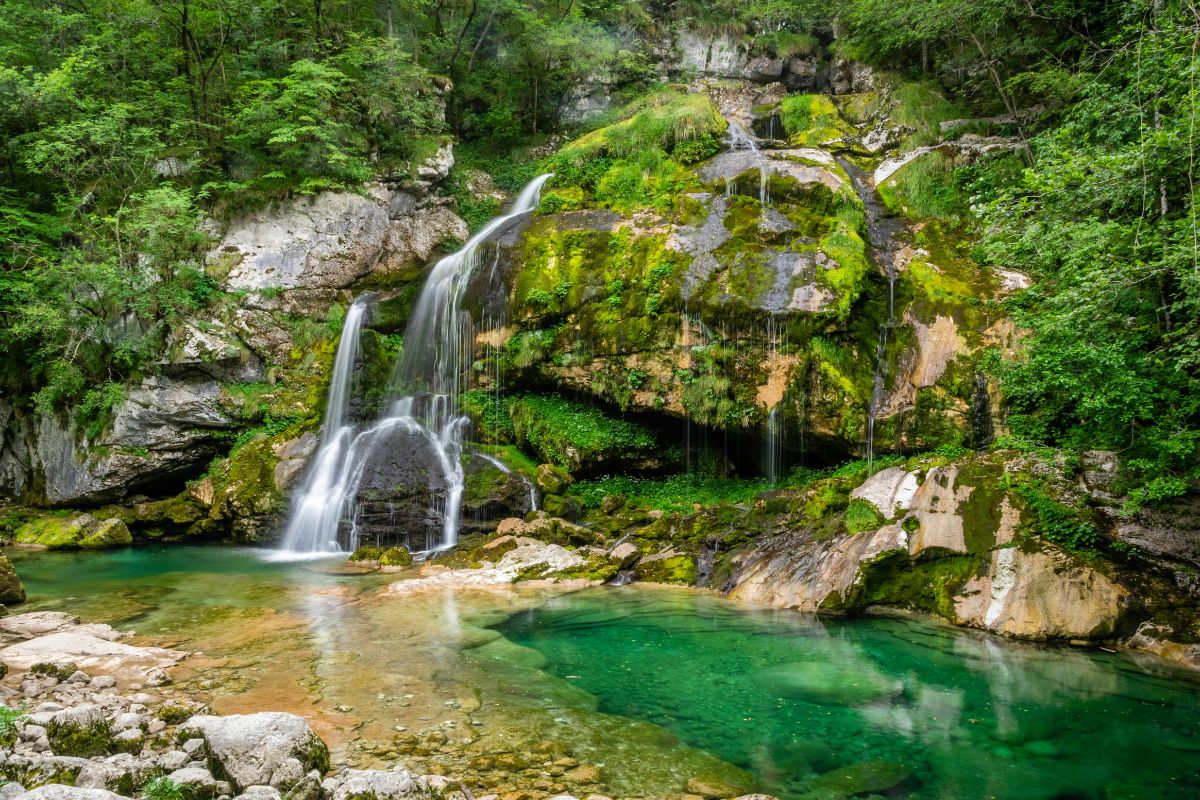 Cachoeira Virje em Bovec