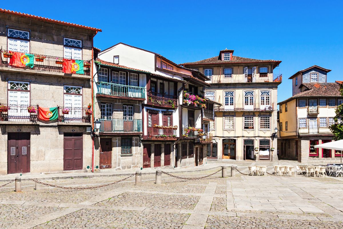 Casarões históricos de Guimarães, em Portugal