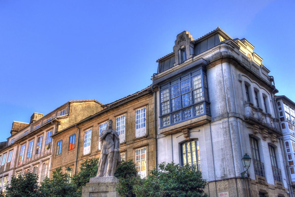 Casas históricas no centro de Santiago de Compostela