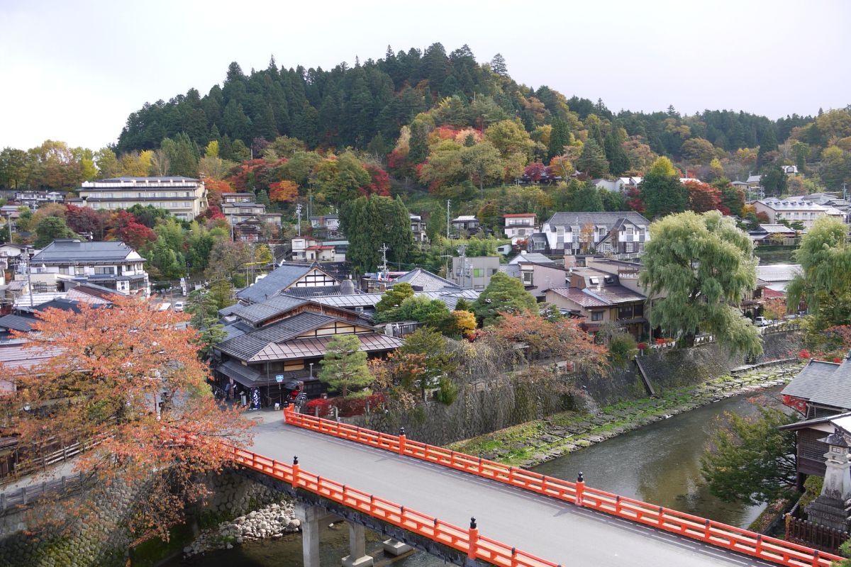 Panorama do centro histórico de Takayama