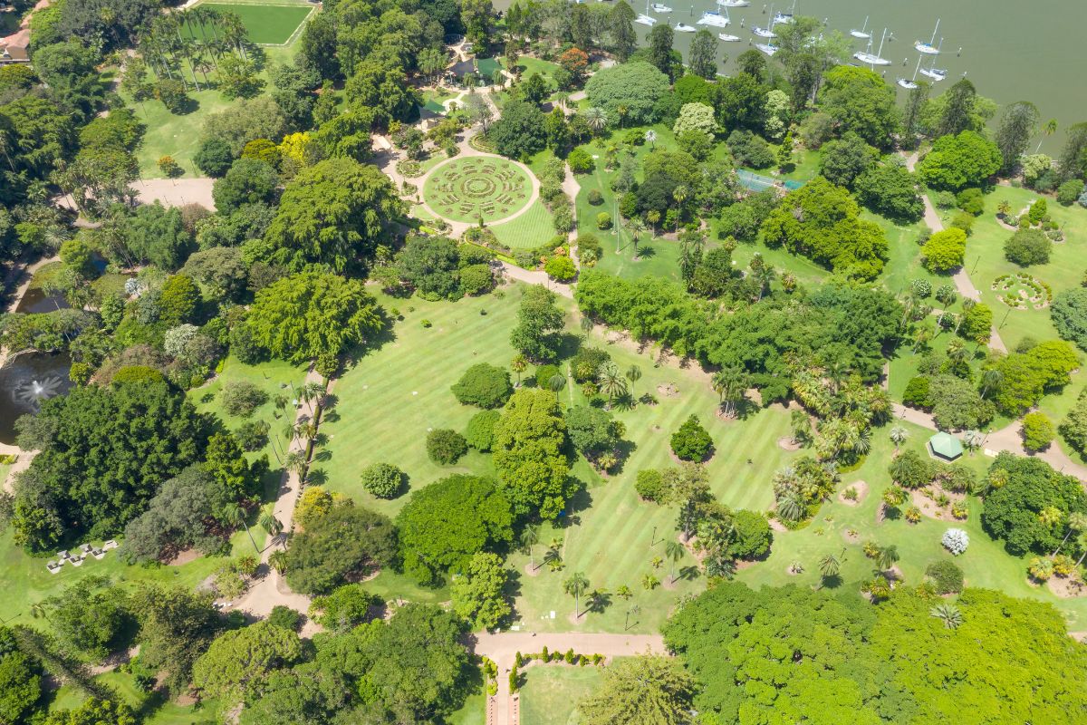 Foto aérea do City Botanic Gardens