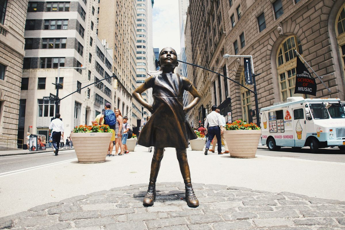 Estátua da Fearless Girl, no Financial District