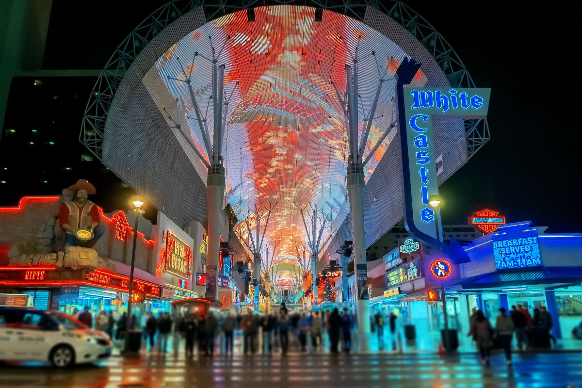 Início da Freemont Street em Downtown Las Vegas