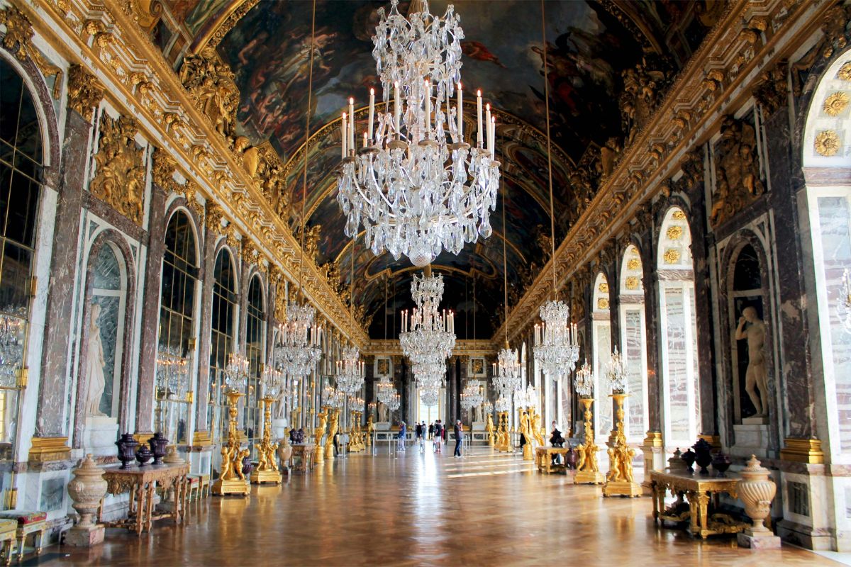 Galeria dos Espelhos no Palácio de Versalhes