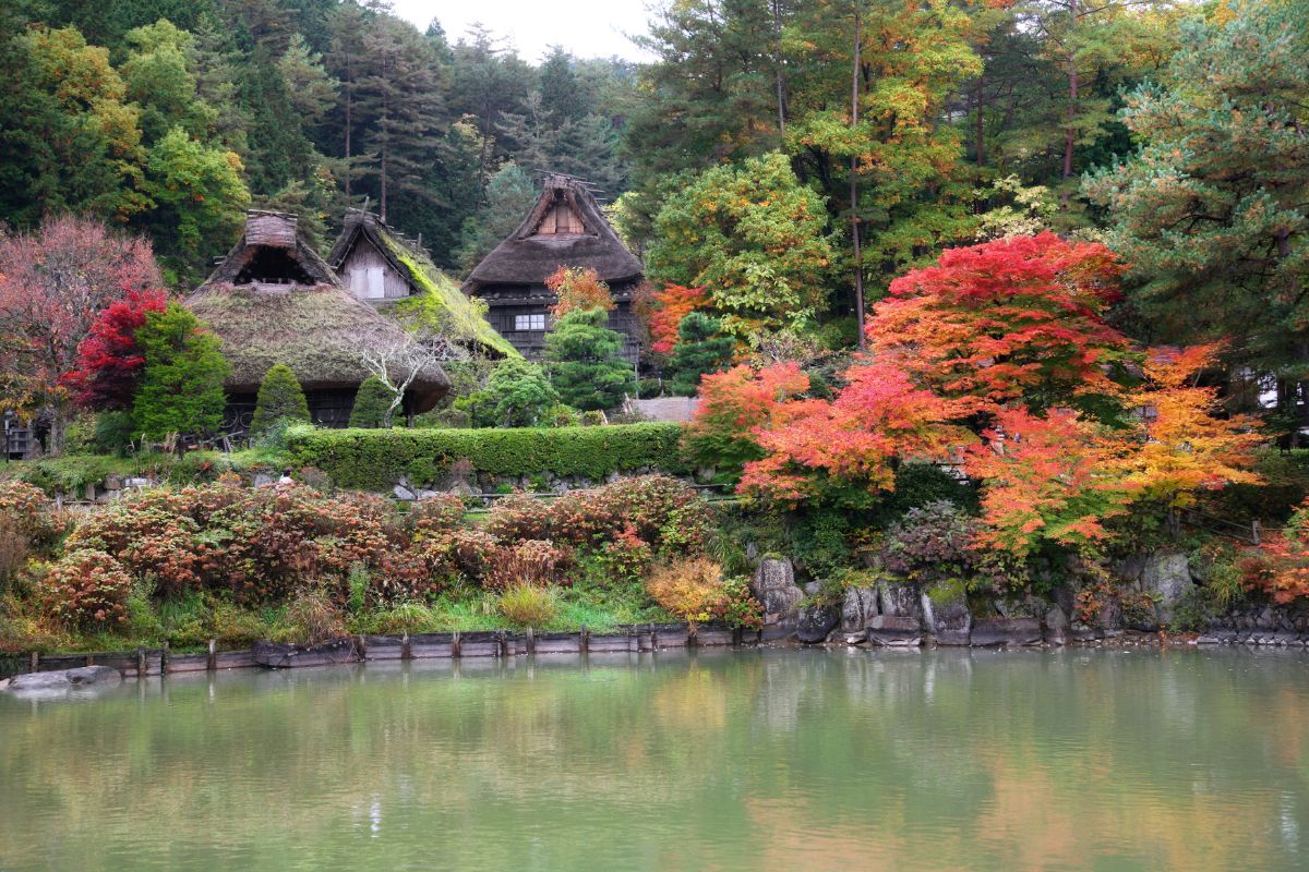 Casas históricas da vila de HIda no Sato, no Japão