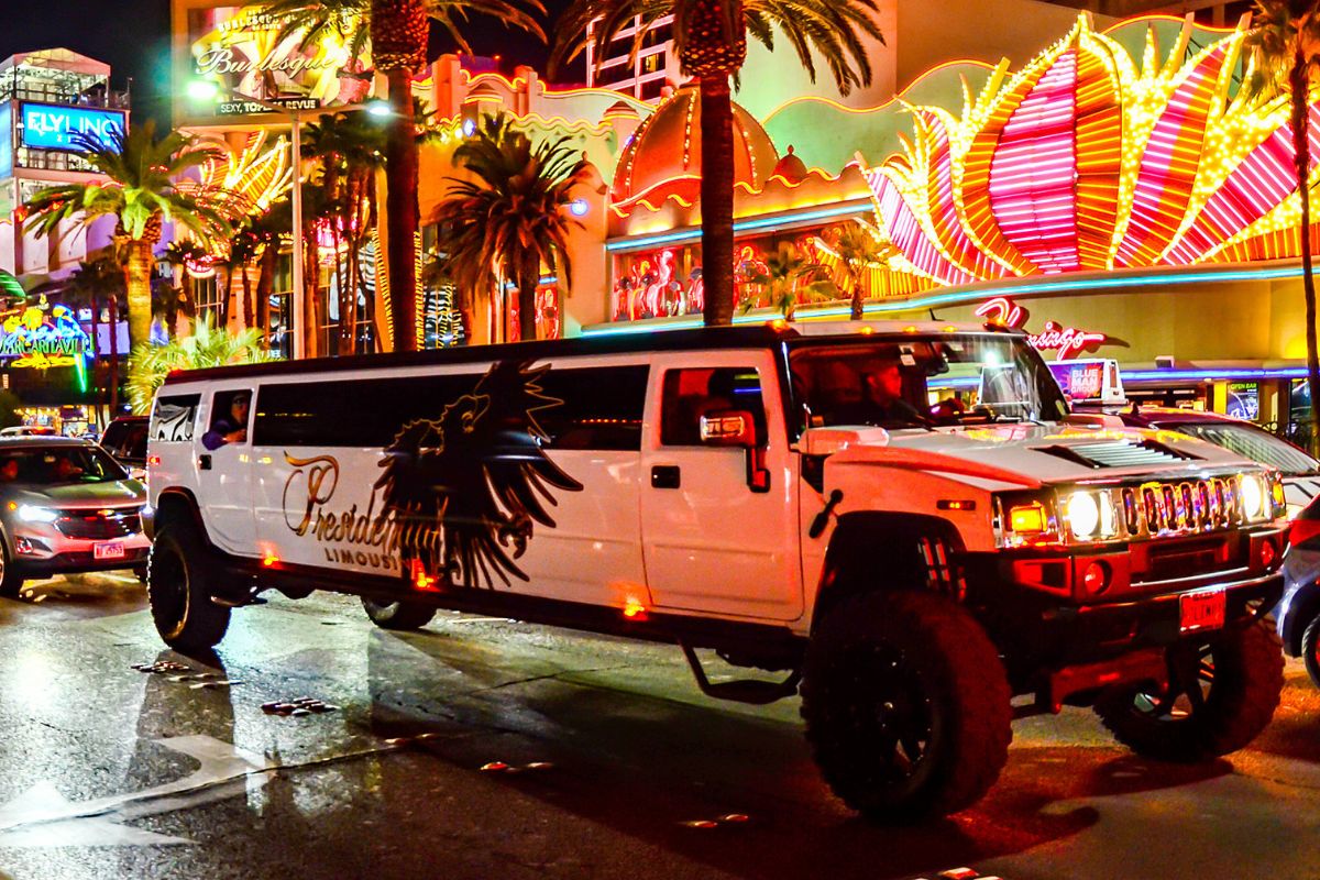 Limusine nas ruas de Las Vegas