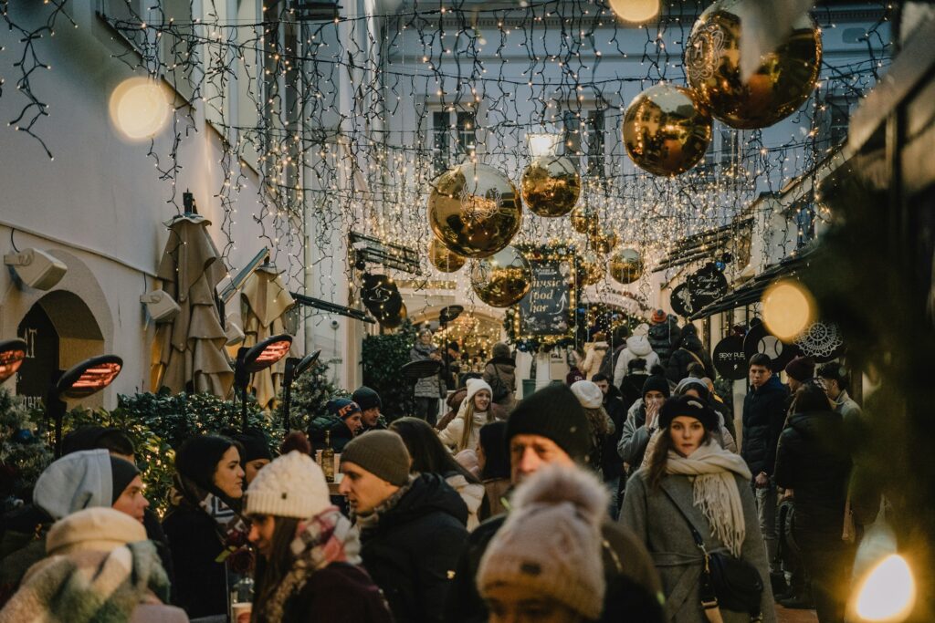 Rua de Zagreb em dezembro