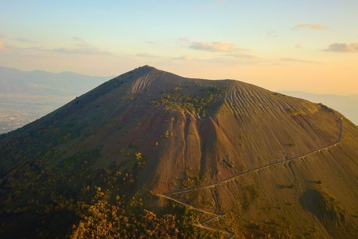 Panorama do vulcão Vesúvio