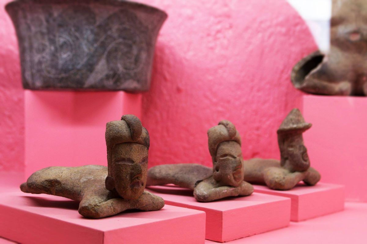 Itens expostos no Museu de Arte Pré-Hispânica de Oaxaca