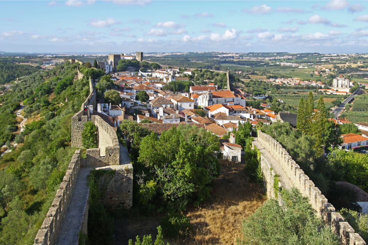 Cidade medieval de Óbidos vista de cima
