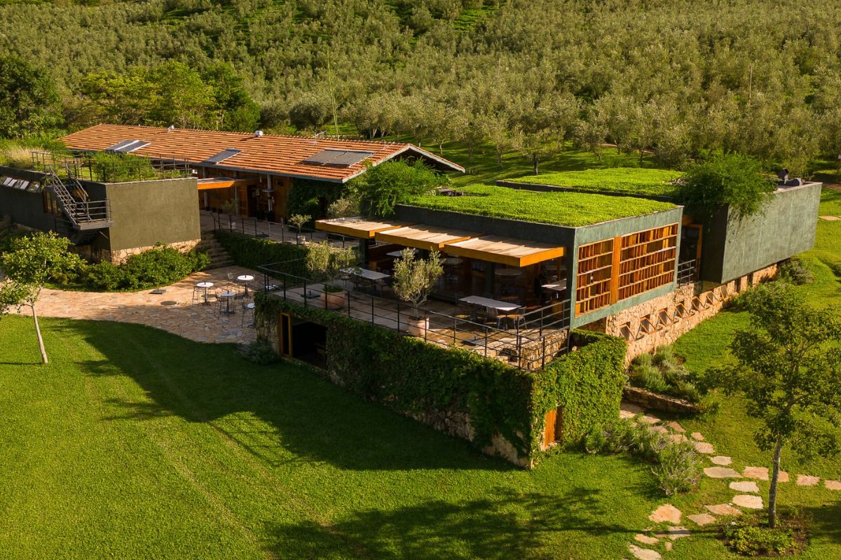 Panorâma da sede da fazenda Oliq que produz azeite