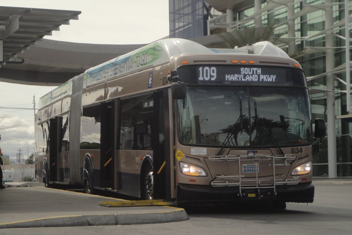 Ônibus no Aeroporto de Las Vegas