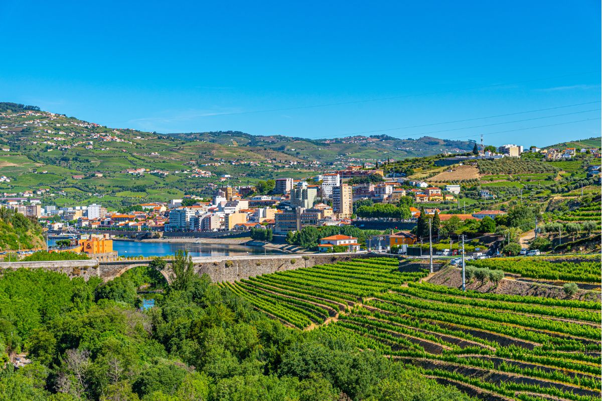 Cidade de Peso da Régua, em Portugal