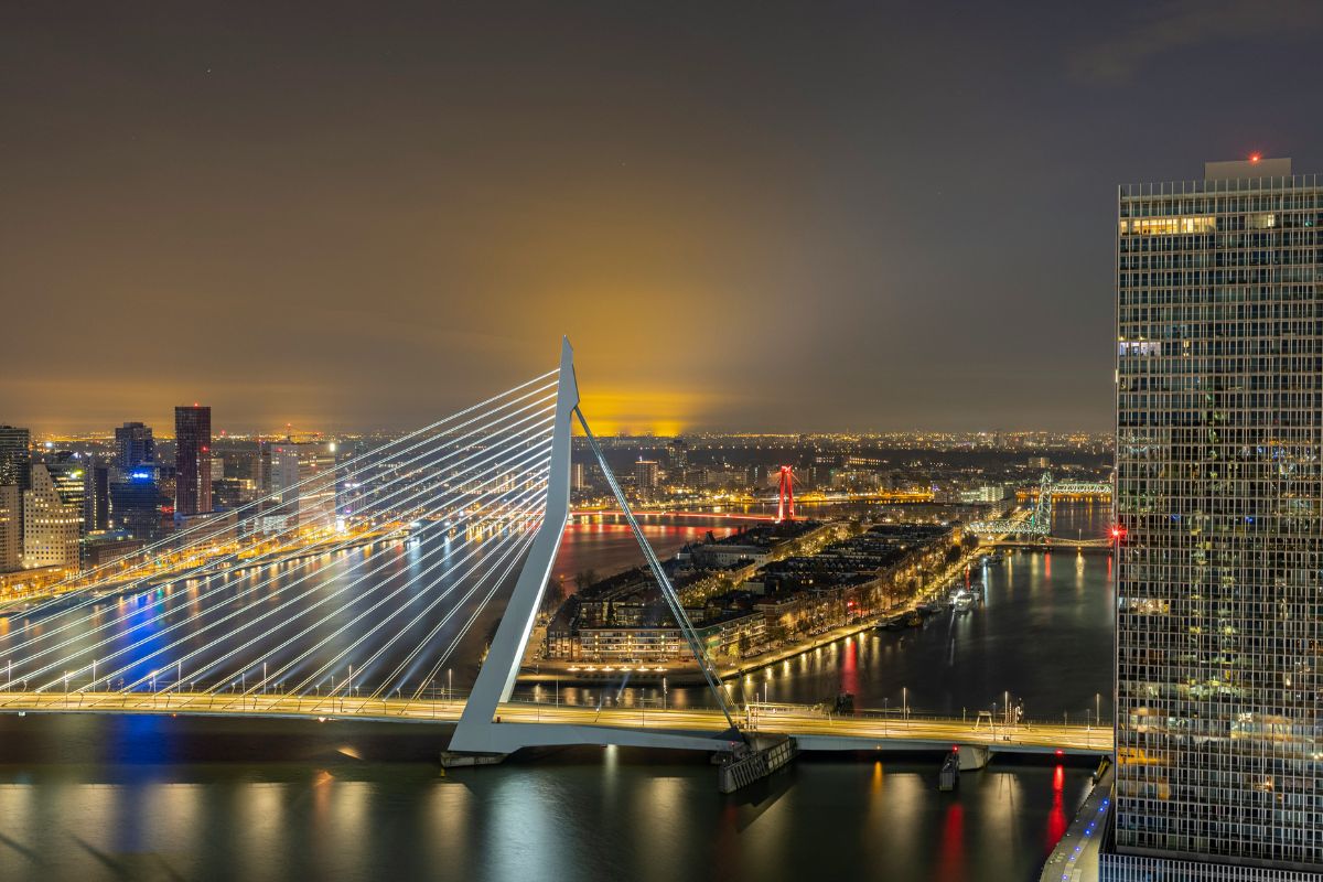 Panorama da ponte Erasmusbrug, Rotterdam