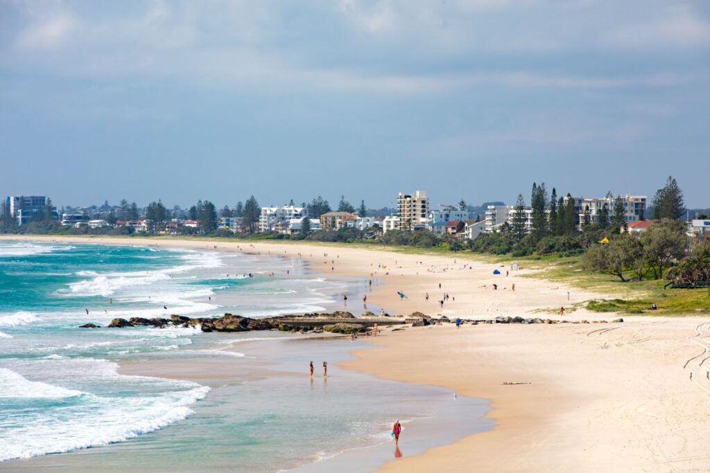 Praia de Currumbin, no sul da Gold Coast