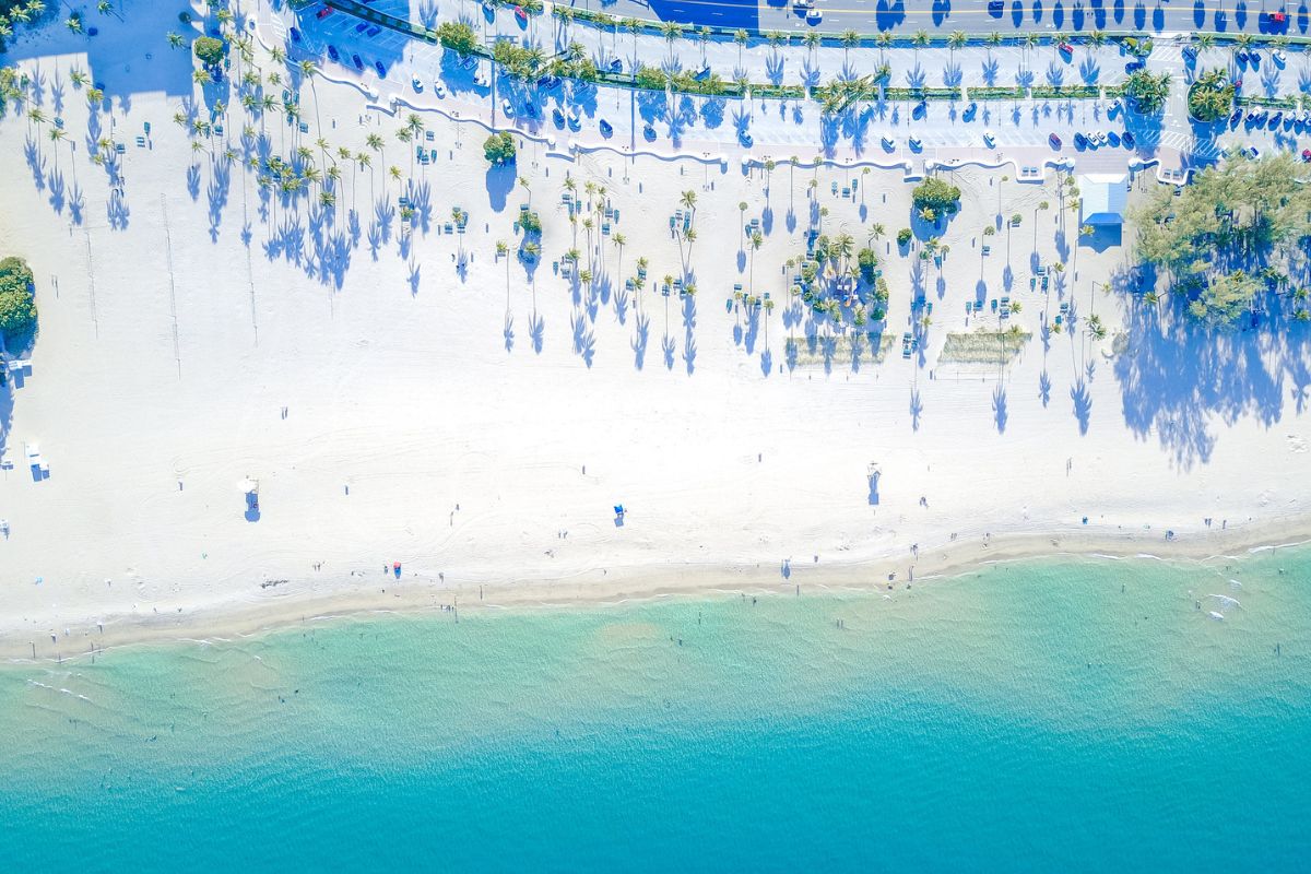 Imagem aérea da Praia de Fort Lauderdale