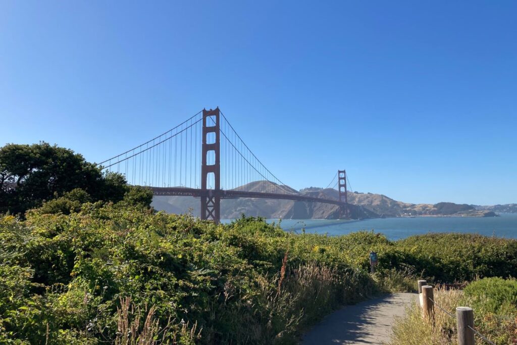 Presidio Park com vista da Golden Gate, em San Francisco