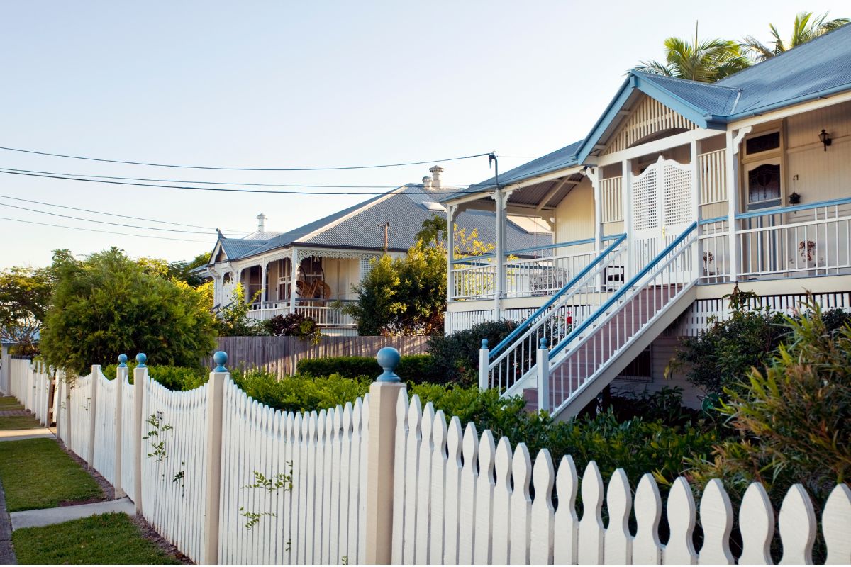 Fachada de tradicional casa de época da Austrália