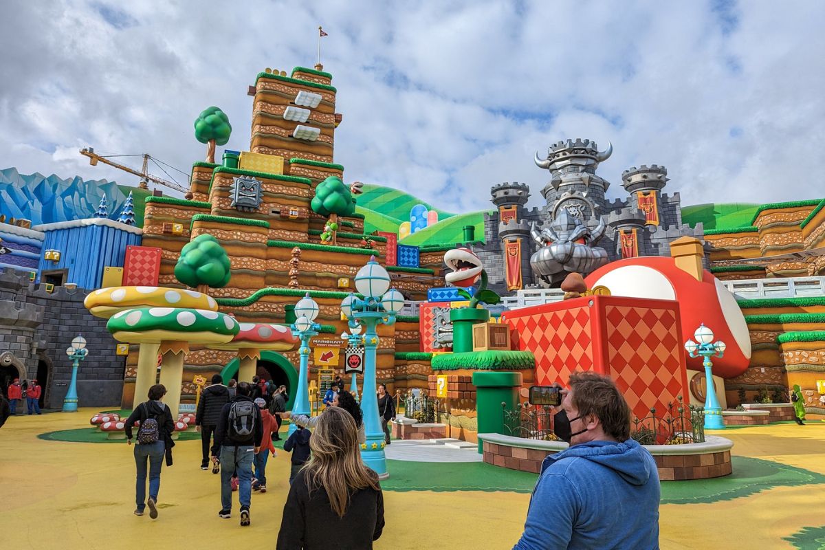 Área do Super Nintendo World na Universal Studios Hollywood