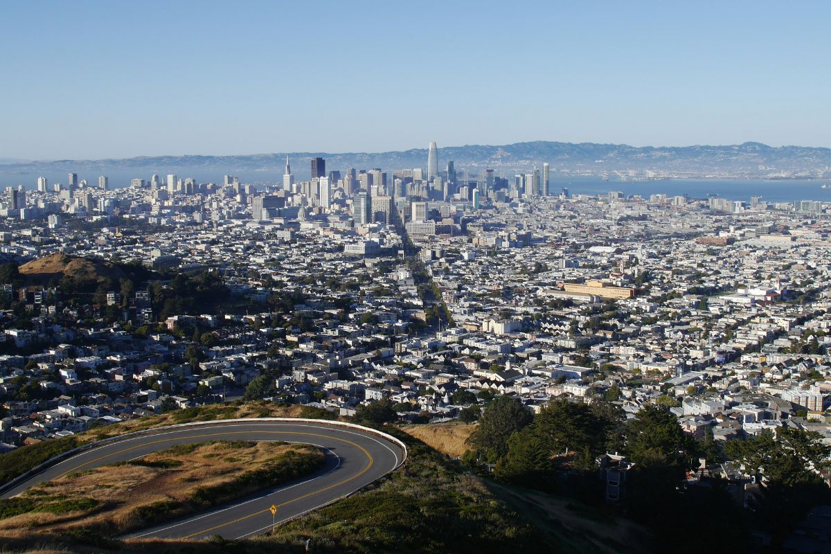 Vista de San Francisco a partir dos Twin Peaks