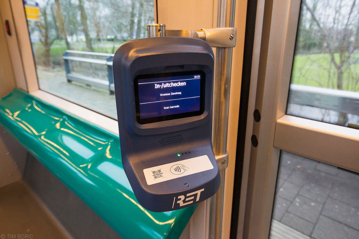 Máquina de validação do transporte público de Rotterdam