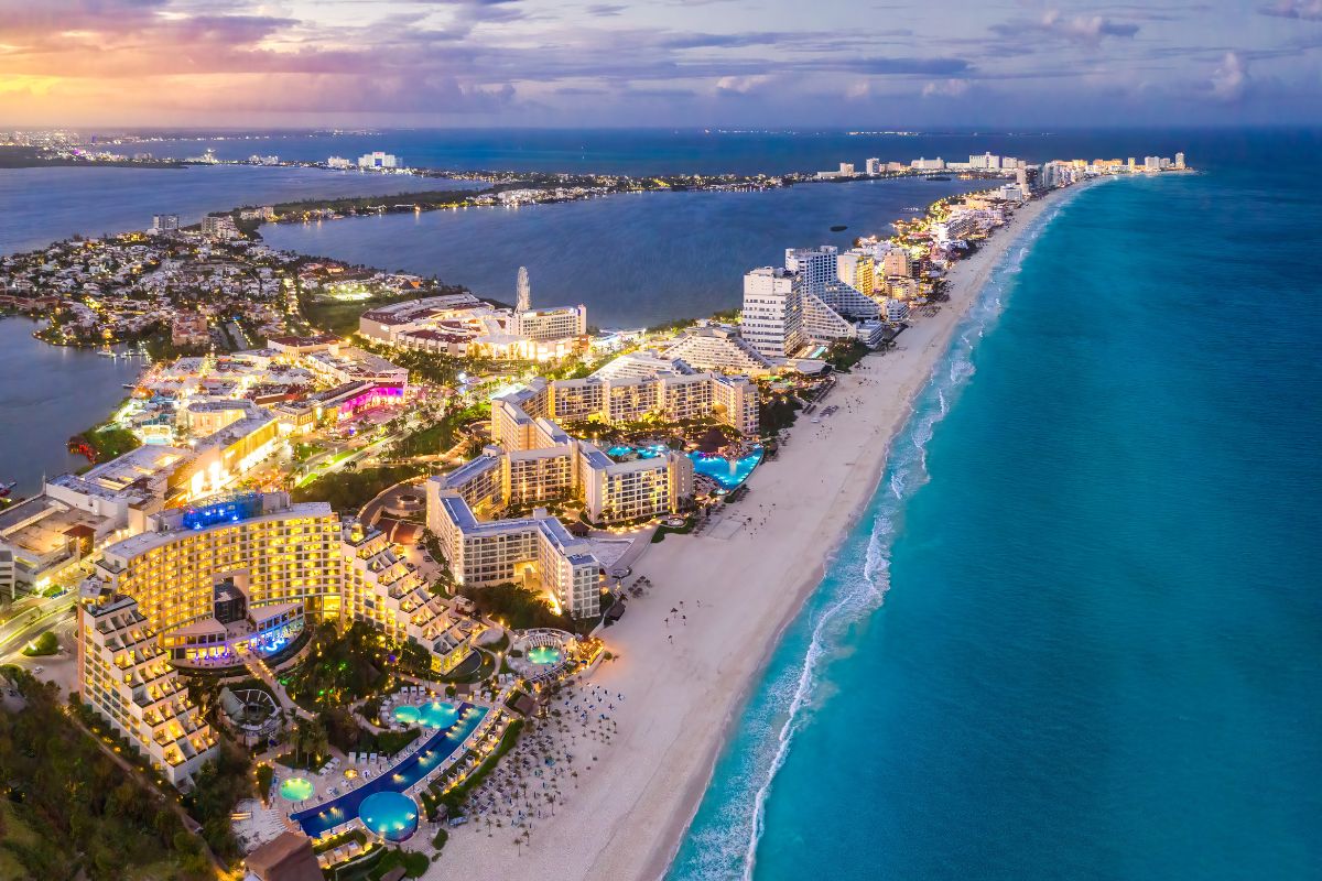 Panorama da Zona Hoteleira de Cancún